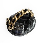 Chanel Vanity Case Round Bag in Quilted Patent Leather